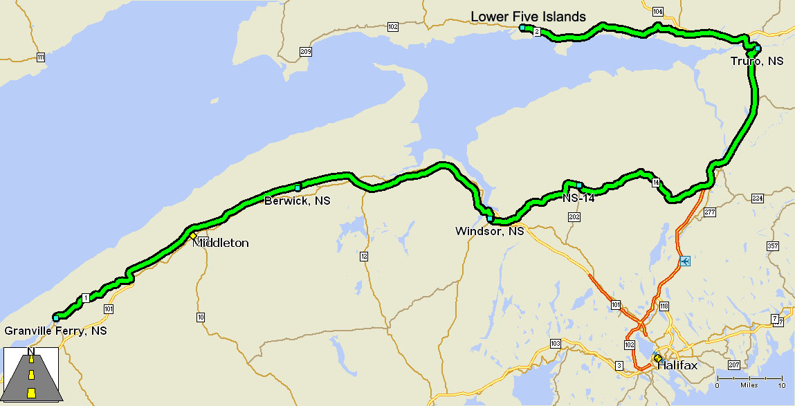 Granville Ferry Ns Map Maritimes 2007:Lower Five Islands To Granville Ferry