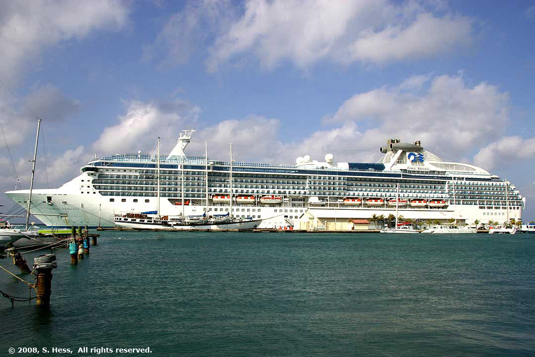 Coral Princess from town